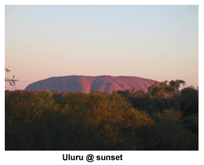 Uluru at sunset