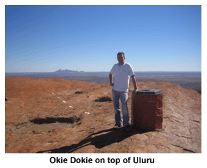 Okie Dokie on top of Uluru