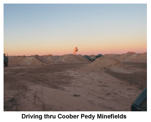 Driving thru Coober Pedy Minefields