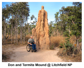 Don and Termite Mound at Litchfield National Park