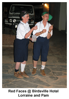 Red Faces at Birdsville, Lorraine and Pam